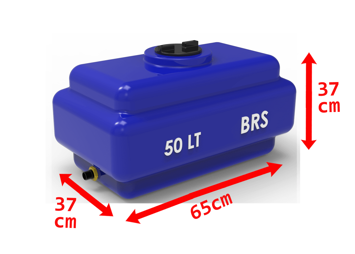 50 Liter Blue Plastic Water Tank with Breakwater